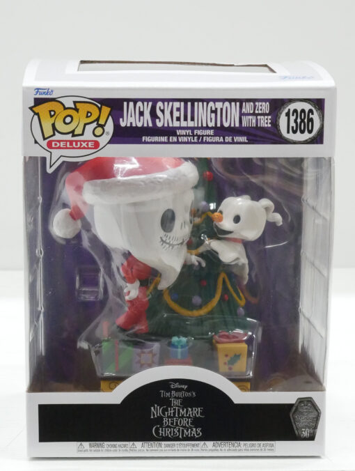 Pop Figura Deluxe Funko 1386 Nightmare Before Jack Skellington E Zero 15cm Natale Disney 30th Anniversary (Spedito in 24 ore)