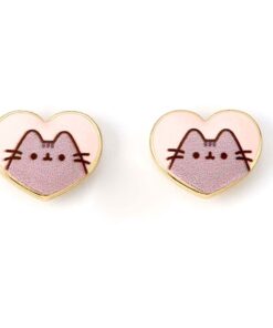Pusheen Stud Orecchini Pink E Gold Heart Carat Shop