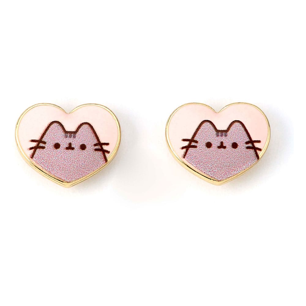 Pusheen Stud Orecchini Pink E Gold Heart Carat Shop