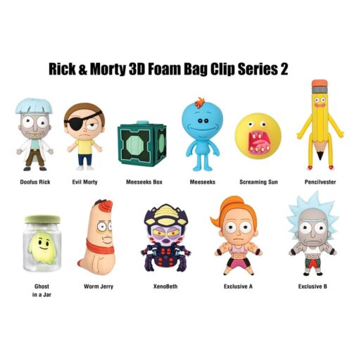 Rick E Morty 3d Pvc Bag Clips Series 2  Con Figure Int.