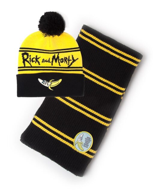 Rick E Morty - Banana Berretto & Sciarpa Regalo Set Difuzed