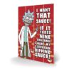 Rick E Morty In Legno Wall Art Szechuan Sauce 40 X 59 Cm Pyramid International