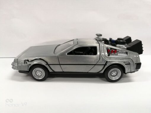 Ritorno Al Futuro Hollywood Rides Diecast Model 1/32 Delorean Macchina Del Tempo Jada Toys