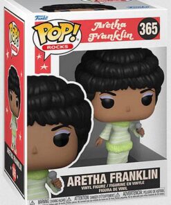Rocks Pop! Vinile Musica Aretha Franklin Vestito Verde 9 cm Funko Scatola Rovinata