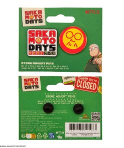 SAKAMOTO DAYS STORE ADVERTS PINS SET (2) Spilla Cinereplicas