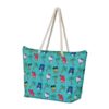 Sanrio Soleil Borsa Da Spiaggia Hello Kitty Palms Turquoise Karactermania