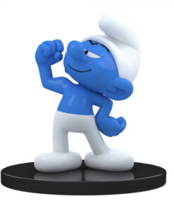 Smurfs Hefty Smurf Resin Figura Statua Puppy