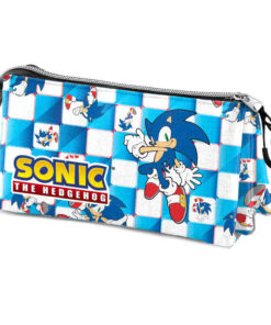 Sonic Il Riccio Astuccio Triplo Posa Blu 11 x 23 x 7 cm Karactermania