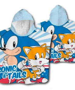 Sonic Il Riccio Poncho Asciugamano Cotone Sonic 55 x 100 cm Sega