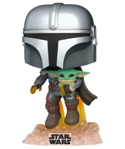 Star Wars Pop! Figura The Mandalorian Con The Bambino 9 Cm Funko Scatola Rovinata