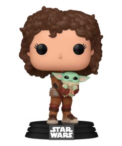 Star Wars: The Mandalorian Pop! Vinile Figura Peli Motto W/grogu 9 Cm Funko