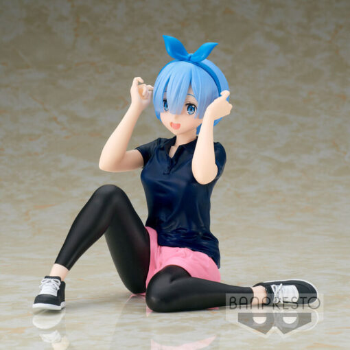 Starting Life In Another World Re:zero Training Style Relax Rem Figura 14cm Banpresto