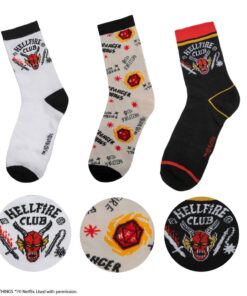 Stranger Things: Hellfire Club Set Di 3 Calzini Cinereplicas