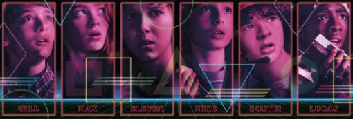 Stranger Things Panorama Puzzle Characters Clementoni