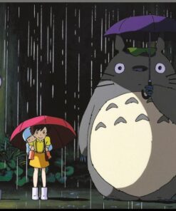 STUDIO GHIBLI TOTORO BUS STOP WOOD PANEL POSTER