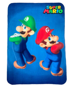 Super Mario Bros Coperta In Pile Mario e Luigi 100 x 140 Cm Nintendo