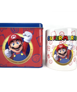 Super Mario Bros Mario Tazza + Salvadanaio Super Mario Set Nintendo