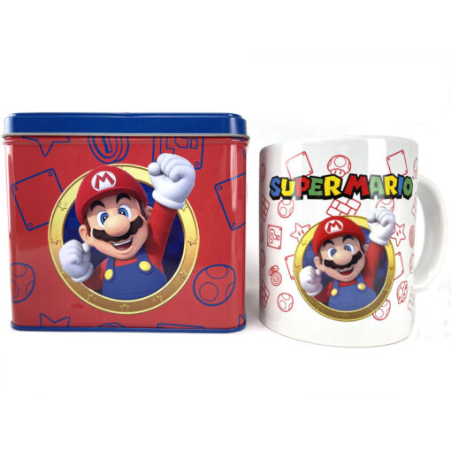 Super Mario Bros Mario Tazza + Salvadanaio Super Mario Set Nintendo