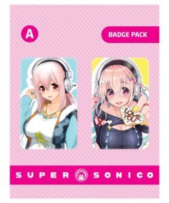 Super Sonico Spilla Badge Pack Ver A Badge Pack Popbuddies
