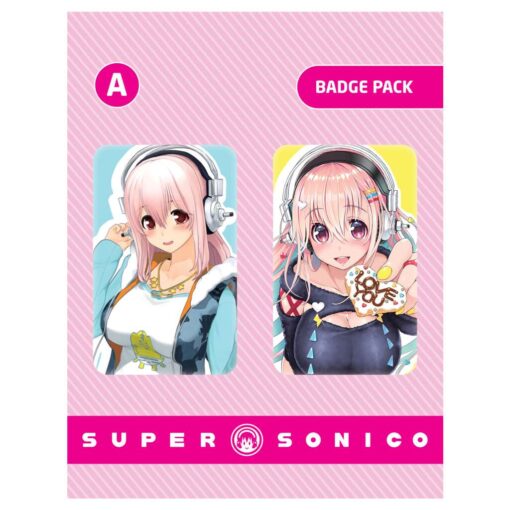 Super Sonico Spilla Badge Pack Ver A Badge Pack Popbuddies