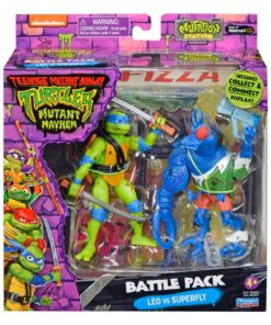 Tartarughe Ninja Action Figures Leonardo Vs. Super Fly 11 Cm Playmates