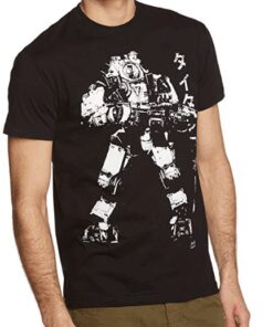 Titanfall T-Shirt Uomo Maniche Corte Nera Taglia L