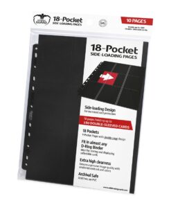 Ultimate Guard 18-Pocket Pages Side-Loading Black (10) Ultimate Guard