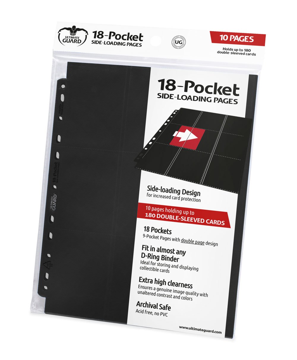 Ultimate Guard 18-Pocket Pages Side-Loading Black (10) Ultimate Guard