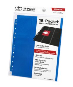Ultimate Guard 18-Pocket Pages Side-Loading Blue (10) Ultimate Guard