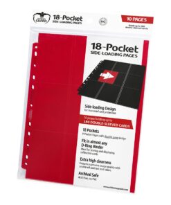 Ultimate Guard 18-Pocket Pages Side-Loading Red (10) Ultimate Guard