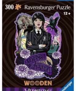 Wednesday In Legno Jigsaw Puzzle Wednesday Addams (300 Pezzi) Ravensburger