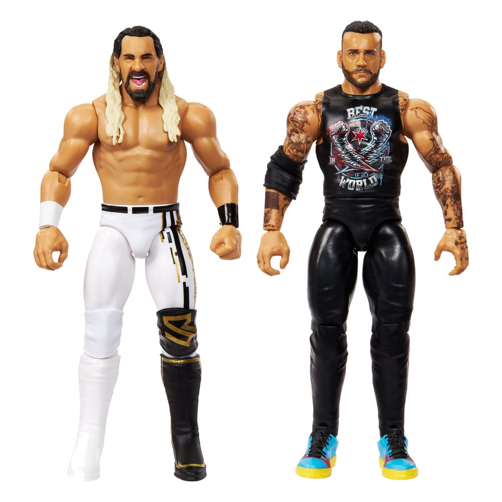 WWE Main Event Showdown Action Figures CM Punk Vs Seth "Freakin" Rollins 2-Pack 15 Cm Mattel