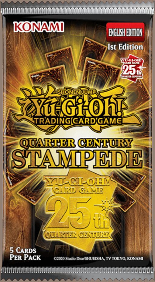 Yu-Gi-Oh! TCG Quarter Century Stampede Busta da 5 Carte (ENG) Konami