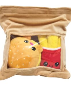 Yummis Together Peluche Figures 2 Pack Burger & Fries In Take Away Bag 21 Cm Joy Toy (it)