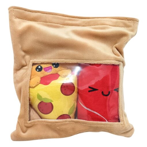 Yummis Together Peluche Figures 2 Pack Pizza & Cola In Take Away Bag 21 Cm Joy Toy (it)