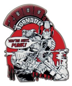 2000 Ad Spilla Badge Judge Dredd You're Next Punk Edizione Limitata Fanattik