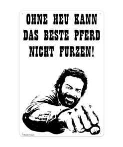 Bud Spencer Tin Sign Pferd Faust 20 X 30 Cm Blechwaren Fabrik Braunschweig