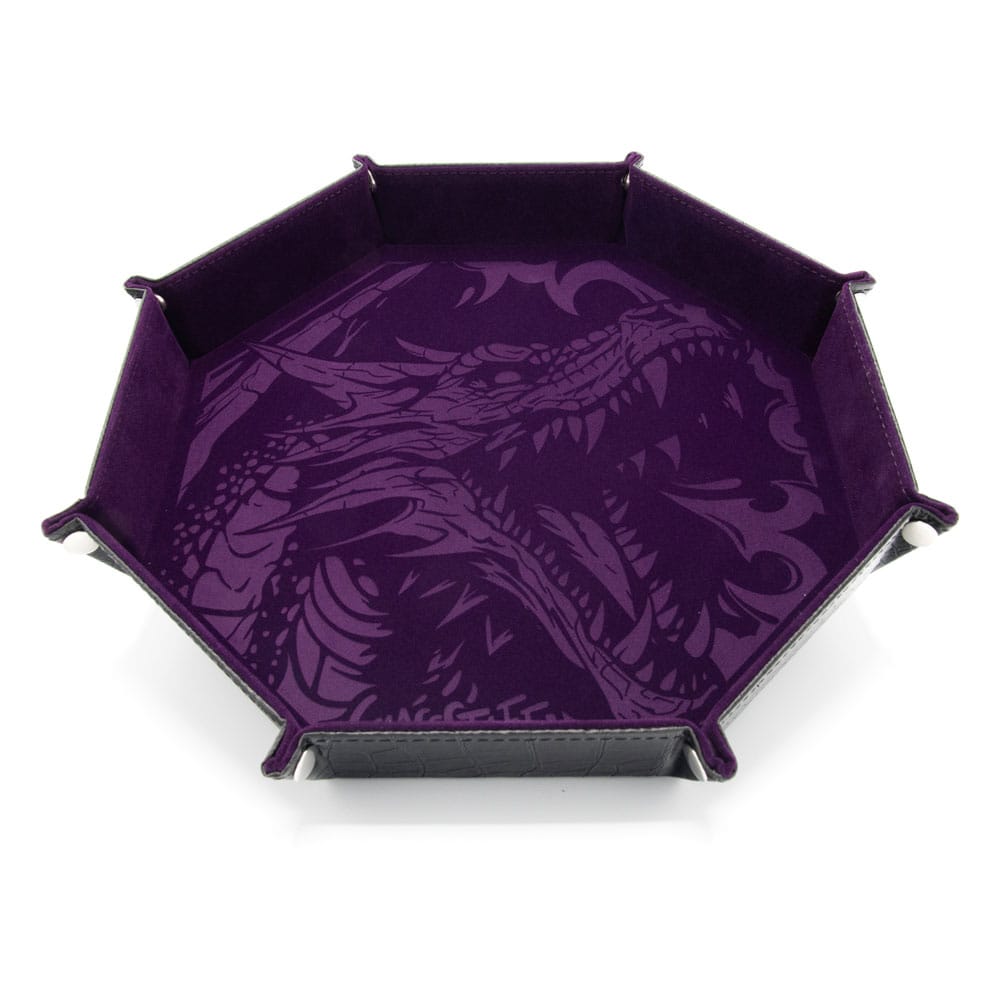 CritStones Folding Dice Tray Dragon Skin XL Edition Purple Glassstaff