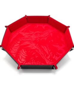 CritStones Folding Dice Tray Dragon Skin XL Edition Red Glassstaff