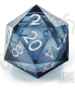 CritStones Liquid Core Dice D20 Ocean Orb 5 Cm Glassstaff