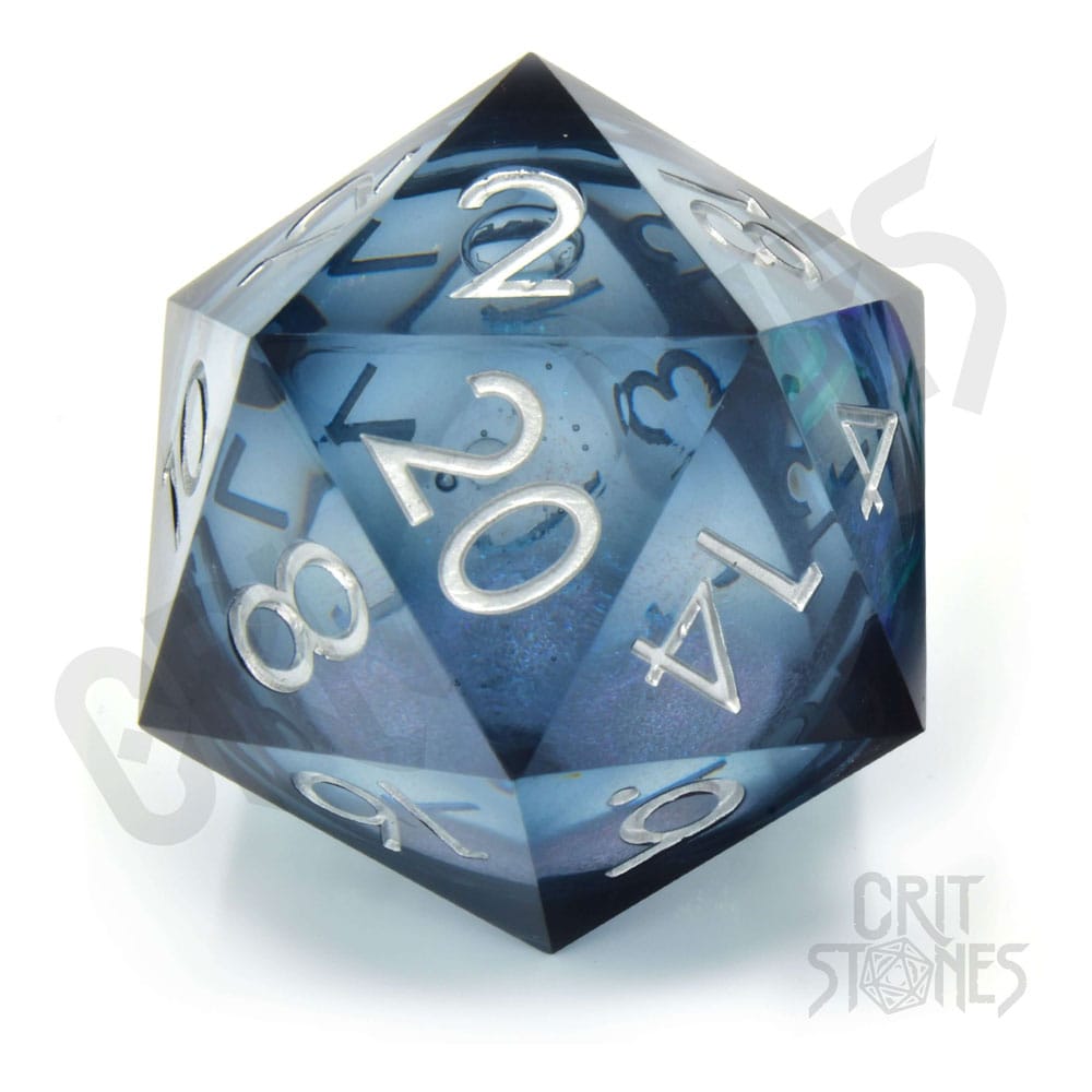 CritStones Liquid Core Dice D20 Ocean Orb 5 Cm Glassstaff