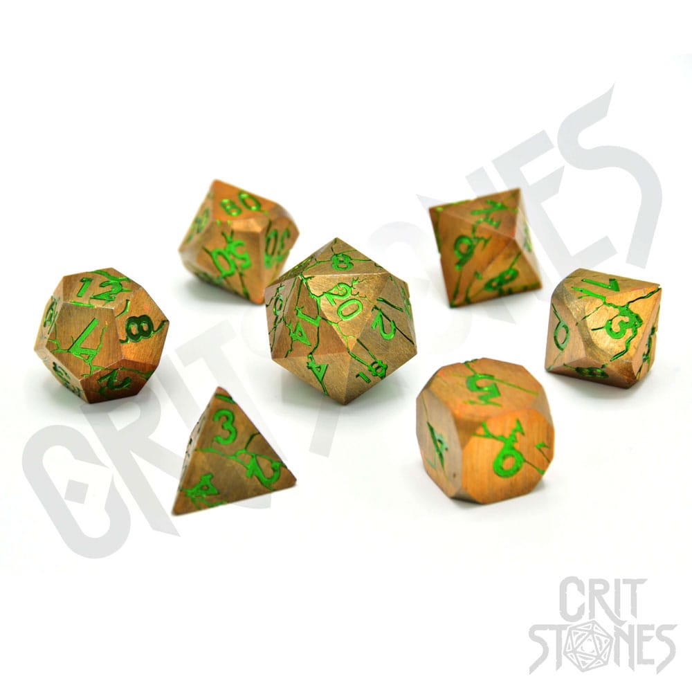 CritStones Metal Dice Set Gorgon Gaze (7) Glassstaff