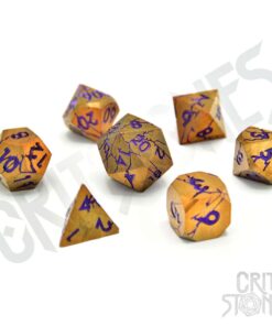 CritStones Metal Dice Set Shattered Sigils (7) Glassstaff