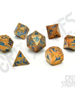 CritStones Metal Dice Set Sundered Spells (7) Glassstaff