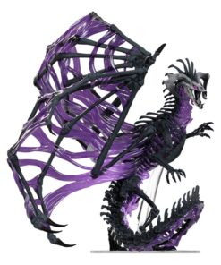 D&d Icons Of The Realms Boxed Prepainted Miniatures Black Dracolich 30 Cm Wizbambino