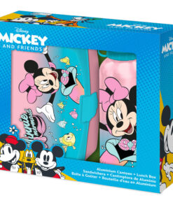 Disney Minnie Contenitore Per Il Pranzo + Aluminium Bottiglia Set 500ml Disney