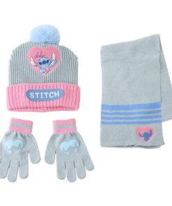 Disney Stitch Winter Set Scalda Collo Cappello Guanti Cerdà