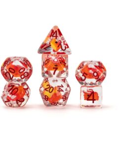 Dragon Storm Inclusion Dice Set Red Dragon (7) FanRoll