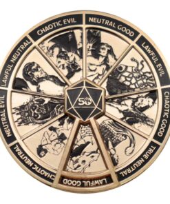 Dungeons & Dragons Spilla Badge Alignment Spinner 24k Gold Plated Edizione Limitata Fanattik