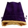 Fanroll Dice Bag Velvet Purple Con Gold Satin Small Fanroll